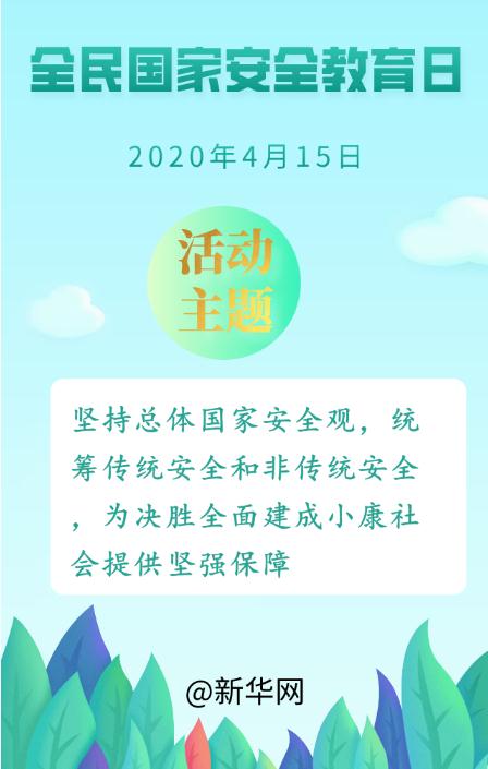 【全民国家安全教育日】5张海报带你了解今年重点