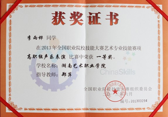 我院师生在2013全国职业院校技能大赛中喜获佳绩